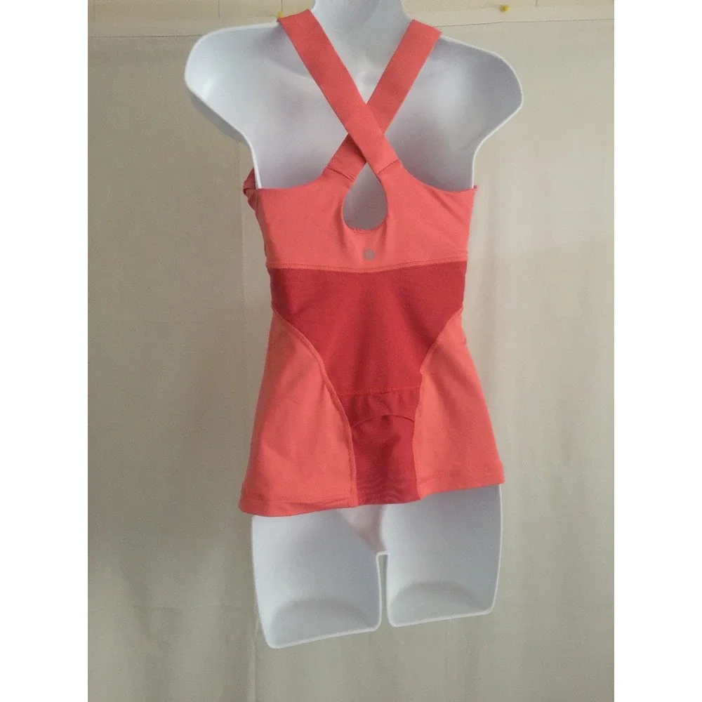 Lululemon Women's Tangerine Orange Criss Cross Back Athletic‎ Shirt Top Sz 6